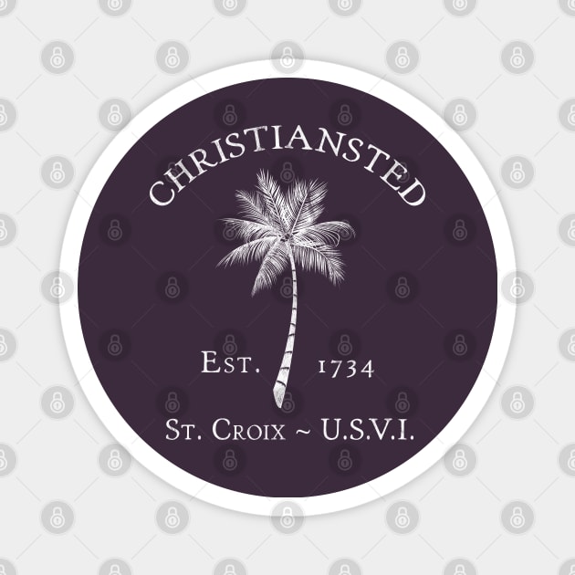 Christiansted St. Croix U.S. Virgin Islands Vintage Palm Magnet by TGKelly